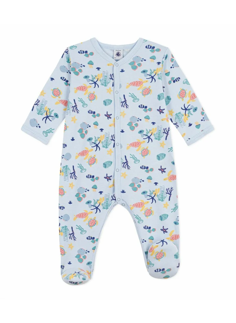 بيتي باتو Babies' glow in the dark marine print cotton pyjama suit